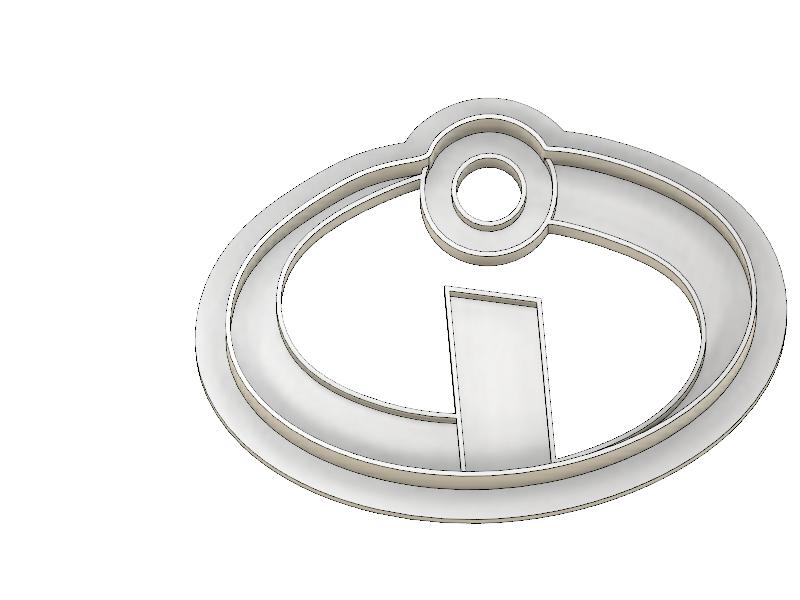 3D Printed Cookie Cutter Inspired by the Incredibles Logo