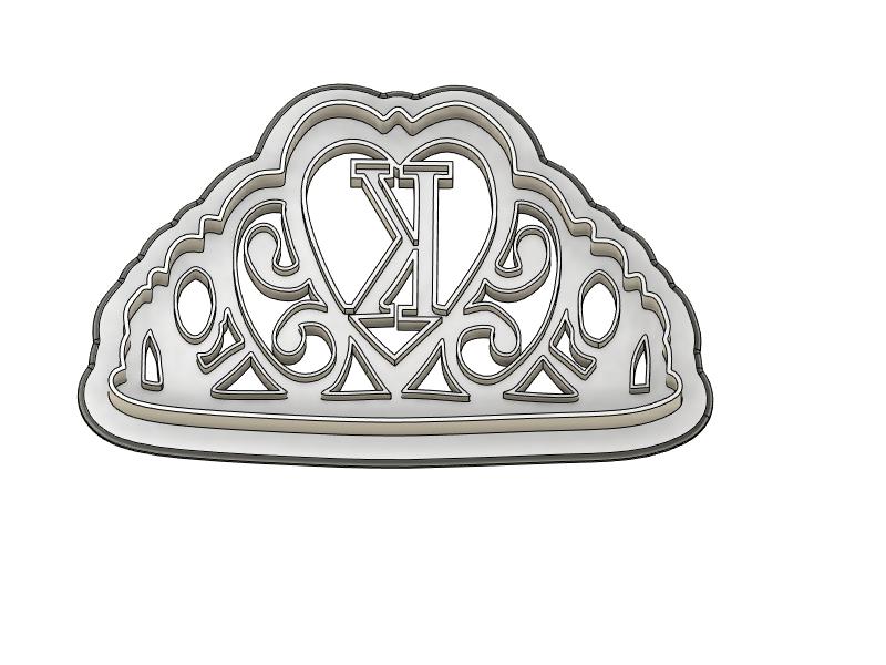 3D Printed Crown with a K Cookie Cutter