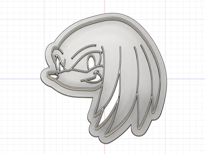 3D Printed Cookie Cutter Inspired by Sonic the Hedgehog Knuckles