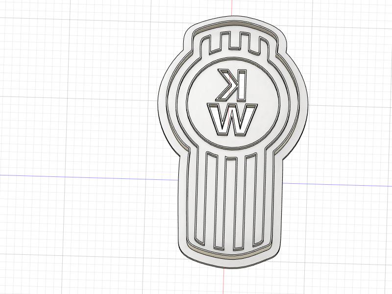 3D Printed Cookie Cutter Inspired by Kenworth KW Logo