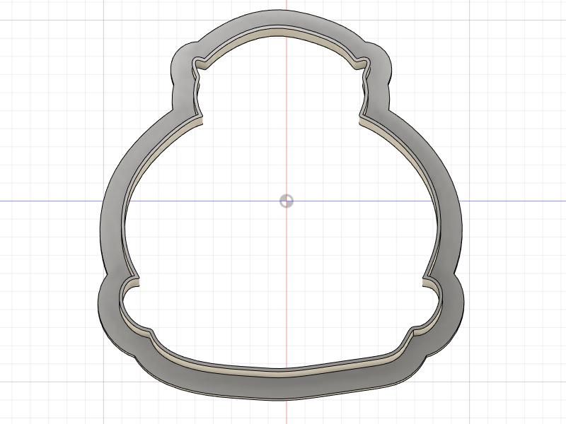 3D Printed Fan Art LoL Doll Head Outline Cookie Cutter