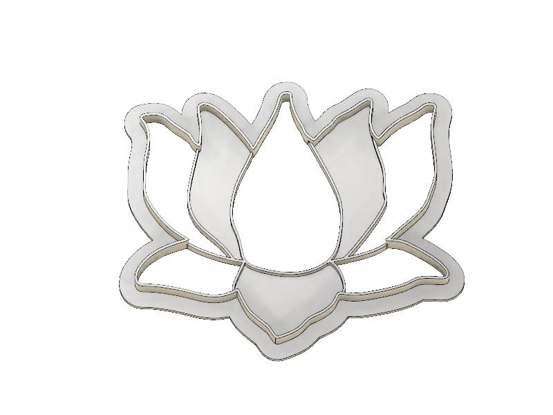 3D Printed Lotus Flower Cookie Cutter