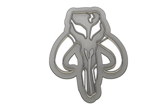 3D Printed Cookie Cutter Inspired by the Mandalorian Mythosaur skull