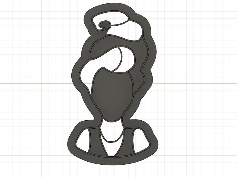 3D Printed  Cookie Cutter Inspired by Hocus Pocus Mary Sanderson