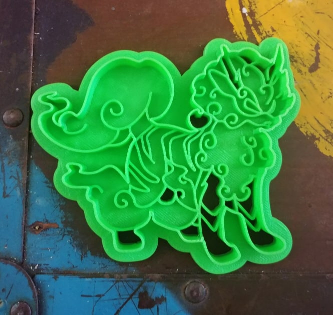3D Printed Cookie Cutter Inspired by Pokemon Mega Arcanine