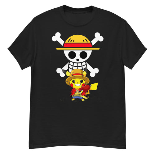 One Piece Electric Mouse Pocket Monster Straw Hats Pirate Men's classic tee