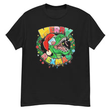 Load image into Gallery viewer, Merry Rexmas Dinosaur Christmas Men&#39;s classic tee