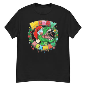 Merry Rexmas Dinosaur Christmas Men's classic tee