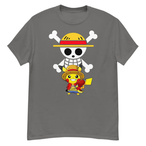 One Piece Electric Mouse Pocket Monster Straw Hats Pirate Men's classic tee