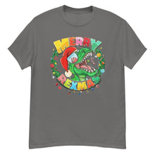 Load image into Gallery viewer, Merry Rexmas Dinosaur Christmas Men&#39;s classic tee