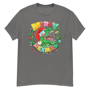 Merry Rexmas Dinosaur Christmas Men's classic tee