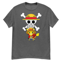 Load image into Gallery viewer, One Piece Electric Mouse Pocket Monster Straw Hats Pirate Men&#39;s classic tee