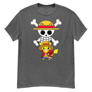One Piece Electric Mouse Pocket Monster Straw Hats Pirate Men's classic tee