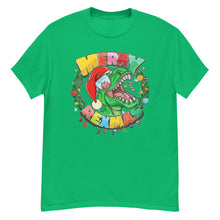 Load image into Gallery viewer, Merry Rexmas Dinosaur Christmas Men&#39;s classic tee
