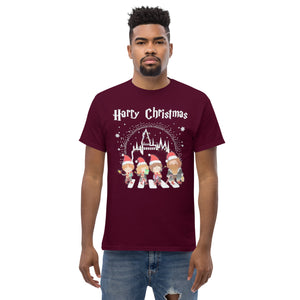 Hogwarts Christmas Abbey Road Men's classic tee