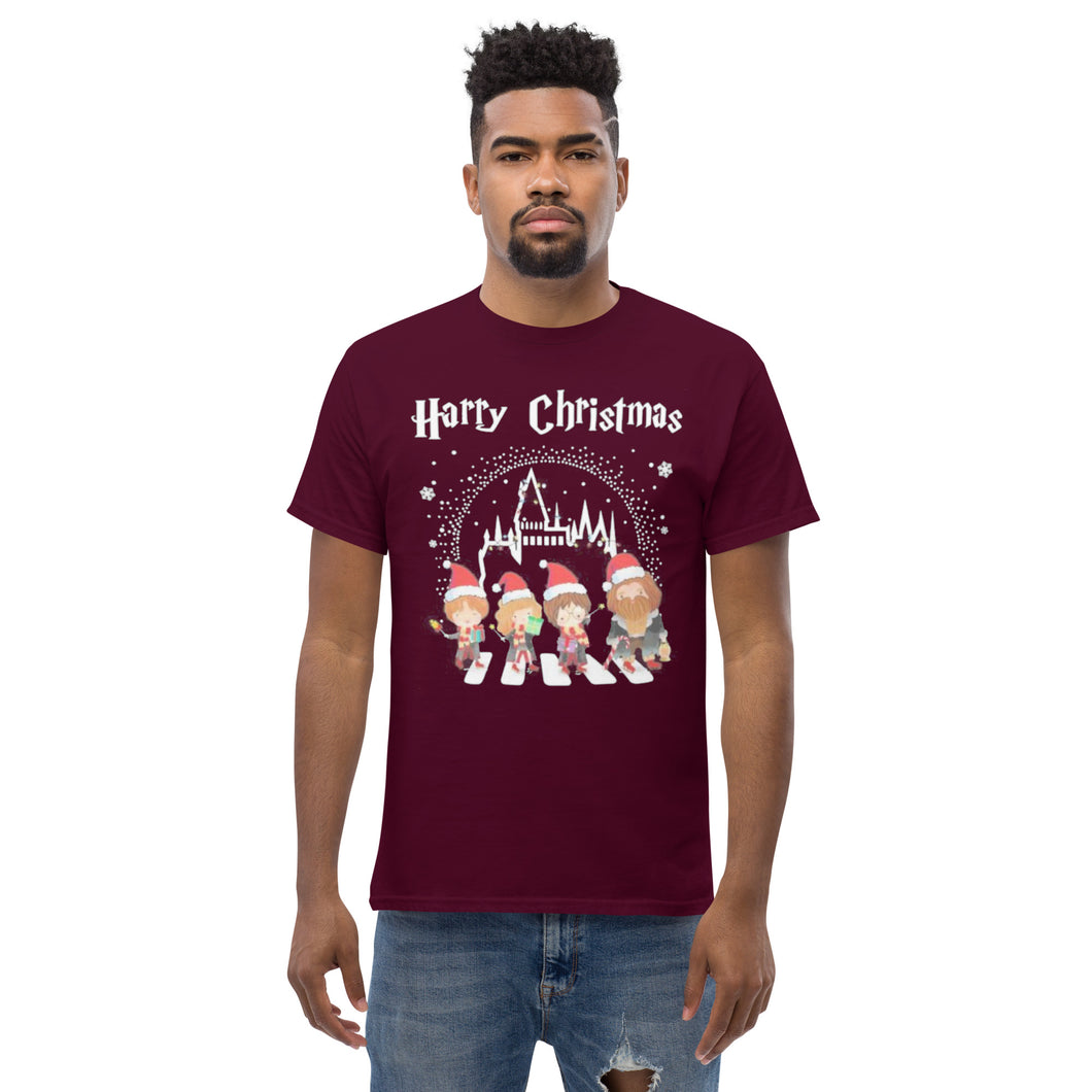 Hogwarts Christmas Abbey Road Men's classic tee