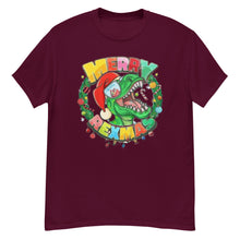 Load image into Gallery viewer, Merry Rexmas Dinosaur Christmas Men&#39;s classic tee