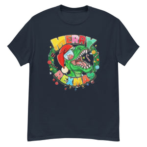 Merry Rexmas Dinosaur Christmas Men's classic tee