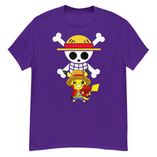 Load image into Gallery viewer, One Piece Electric Mouse Pocket Monster Straw Hats Pirate Men&#39;s classic tee