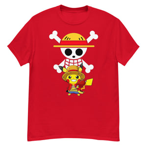One Piece Electric Mouse Pocket Monster Straw Hats Pirate Men's classic tee