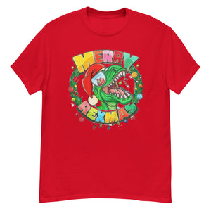 Merry Rexmas Dinosaur Christmas Men's classic tee