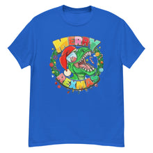Load image into Gallery viewer, Merry Rexmas Dinosaur Christmas Men&#39;s classic tee