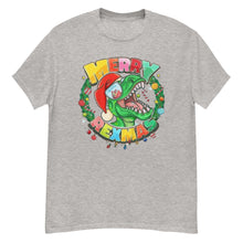 Load image into Gallery viewer, Merry Rexmas Dinosaur Christmas Men&#39;s classic tee