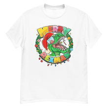 Load image into Gallery viewer, Merry Rexmas Dinosaur Christmas Men&#39;s classic tee