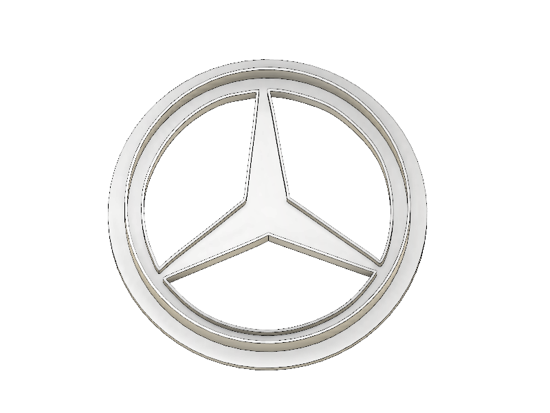 3D Printed Cookie Cutter Inspired by the Mercedes Emblem