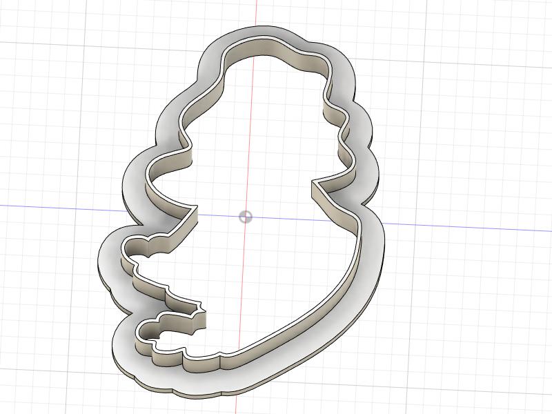 3D Printed Mermaid Outline Cookie Cutter
