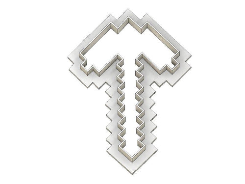 3D Printed Cookie Cutter Inspired by Minecraft Pickaxe