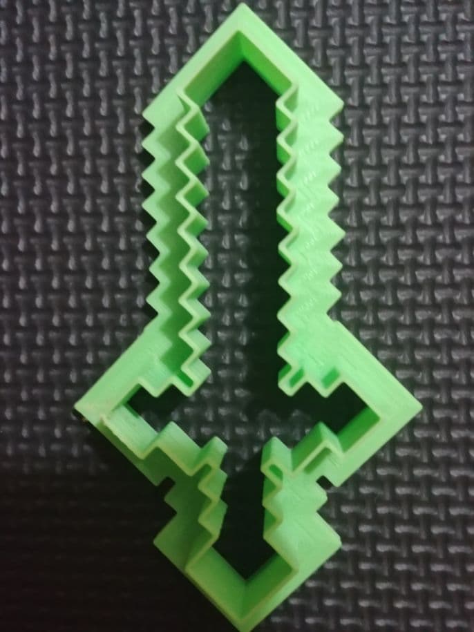 3D Printed Cookie Cutter Inspired by Minecraft Sword