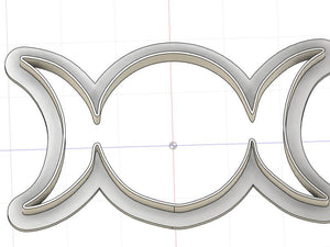 3D Printed Triple Goddess Symbol Cookie Cutter