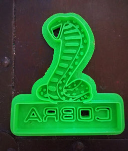 3D Printed Cookie Cutter Inspired by Mustang Cobra Emblem