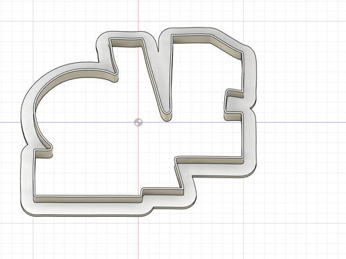 3D Printed One Half Cookie Cutter