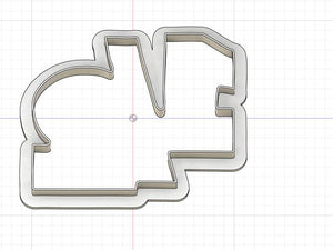 3D Printed One Half Cookie Cutter