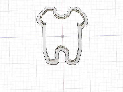 3D Printed Short Sleeve Onesie Cookie Cutter