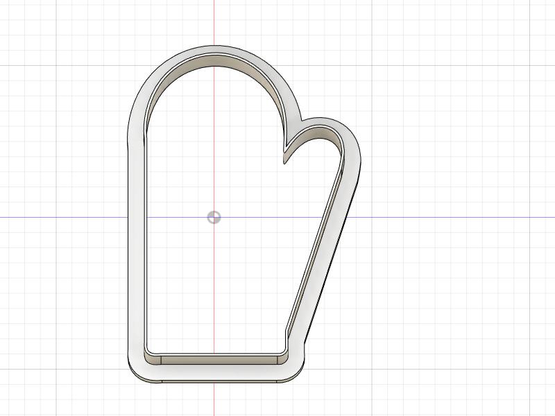 3D Printed Oven Mitt Cookie Cutter