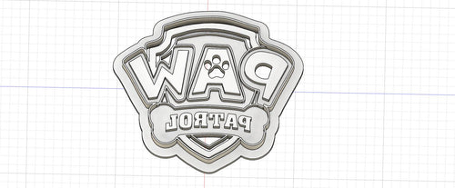 3D Model To Print Your Own Inspired by Paw Patrol logo DIGITAL FILE ONLY