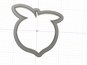 3D Printed Peach Outline Cookie Cutter