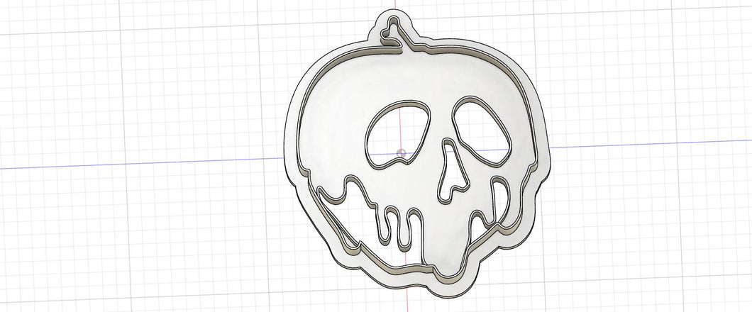 3D Printed Poison Apple Cookie Cutter