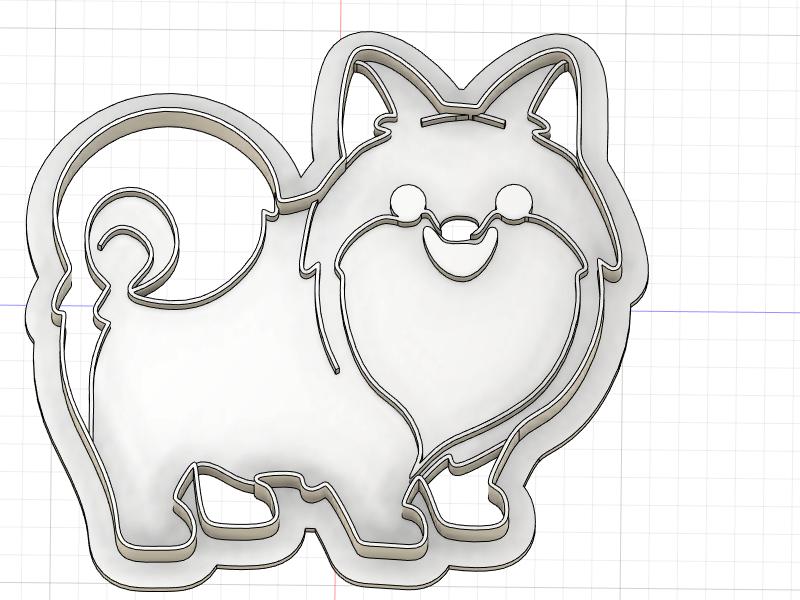 3D Printed Pomeranian Cookie Cutter