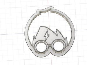 3D Printed Cookie Cutter Inspired by Harry Potter Head with Glasses