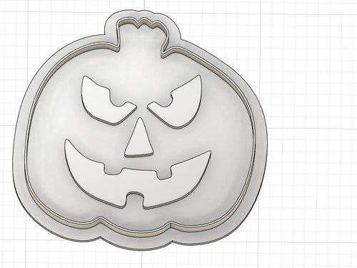 3D Printed Angry Jack O Lantern Cookie Cutter
