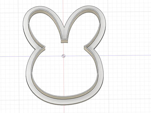 3D Printed Rabbit Head Outline Cookie Cutter