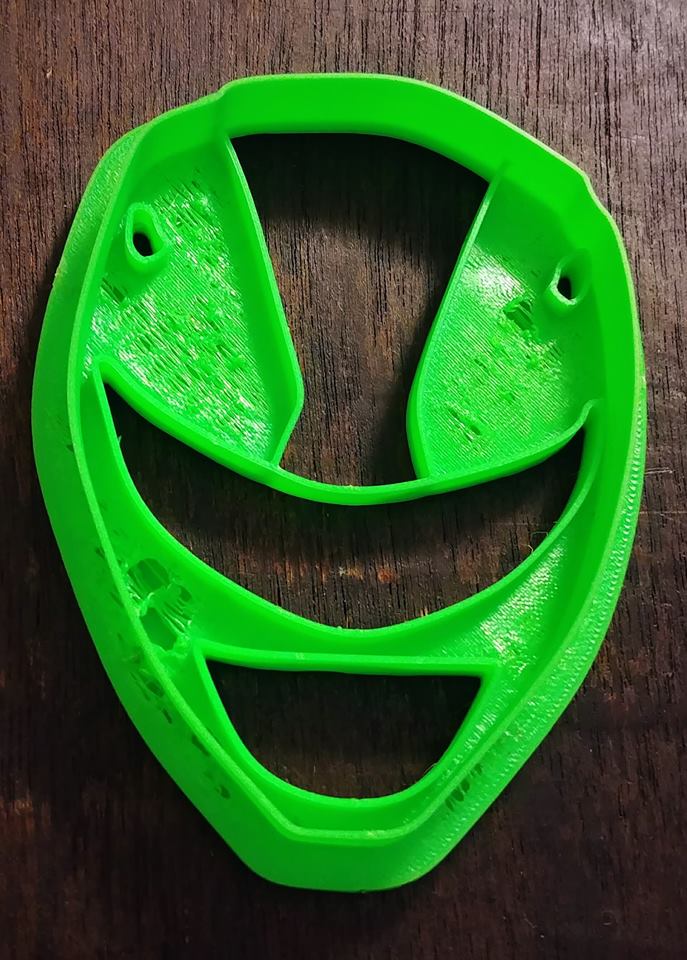 3D Printed Cookie Cutter Inspired by MMPR Red Ranger Helmet