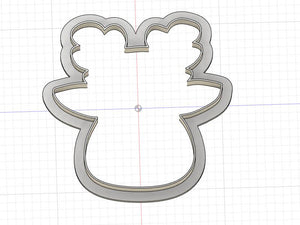 3D Printed Christmas Reindeer Outline Cookie Cutter