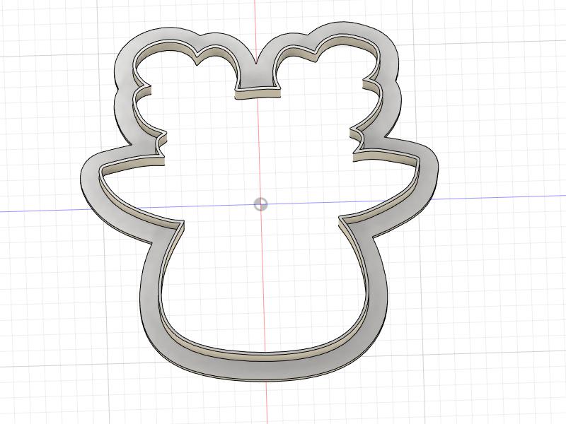 3D Printed Christmas Reindeer Outline Cookie Cutter