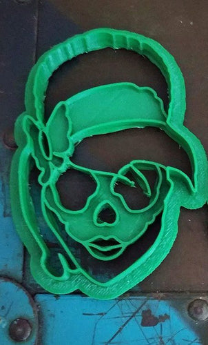 3D Printed Cookie Cutter Inspired by Rockabilly Pinup Skull