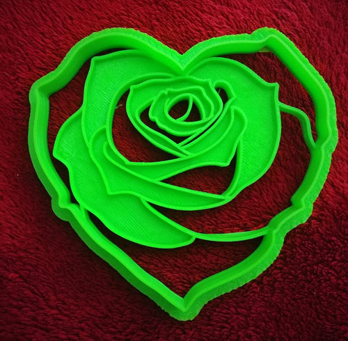 3D Printed Cookie Cutter Rose Heart